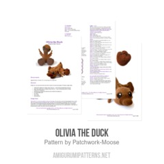 Olivia the Duck amigurumi pattern by Patchwork Moose (Kate E Hancock)
