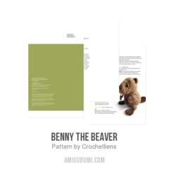 Benny the Beaver amigurumi pattern by Jessica Boyer (Crochetliens)