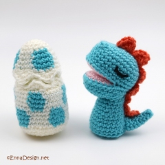 Baby Dinosaur Hatching Eggs amigurumi pattern by Emi Kanesada (Enna Design)