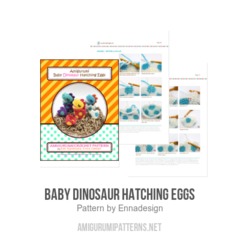 Baby Dinosaur Hatching Eggs amigurumi pattern by Emi Kanesada (Enna Design)