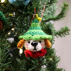 Christmas Dog Ornaments amigurumi by Emi Kanesada (Enna Design)