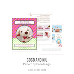 Coco and Niu amigurumi pattern by Emi Kanesada (Enna Design)