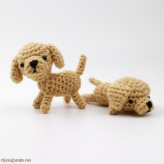 Palm-Sized Labrador Retriever Puppy amigurumi pattern by Emi Kanesada (Enna Design)