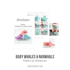 Baby Whales & Narwhals amigurumi pattern by AmiAmore