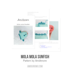 Mola Mola Sunfish amigurumi pattern by AmiAmore