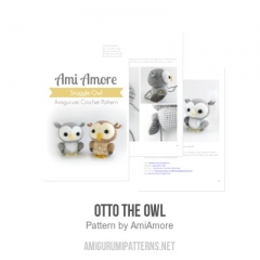 Otto the Owl amigurumi pattern by AmiAmore