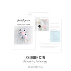 Snuggle Cow amigurumi pattern by AmiAmore
