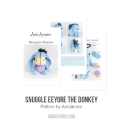 Snuggle Eeyore the Donkey amigurumi pattern by AmiAmore