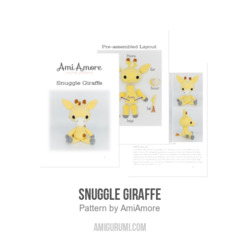 Snuggle Giraffe amigurumi pattern by AmiAmore
