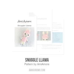 Snuggle Llama amigurumi pattern by AmiAmore