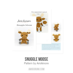 Snuggle Moose amigurumi pattern by AmiAmore