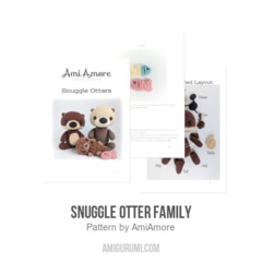 Snuggle Otter Family amigurumi pattern by AmiAmore
