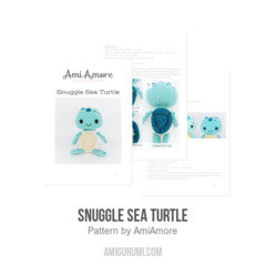 Snuggle Sea Turtle amigurumi pattern by AmiAmore