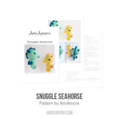 Snuggle Seahorse amigurumi pattern by AmiAmore