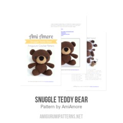 Snuggle Teddy Bear amigurumi pattern by AmiAmore
