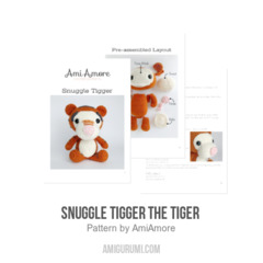 Snuggle Tigger the Tiger  amigurumi pattern by AmiAmore