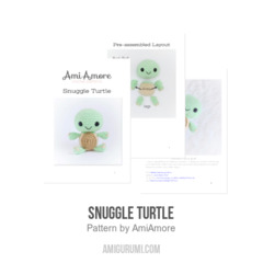 Snuggle Turtle amigurumi pattern by AmiAmore