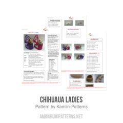 Chihuaua Ladies amigurumi pattern by Kamlin Patterns