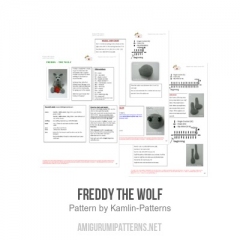 Freddy the Wolf amigurumi pattern by Kamlin Patterns