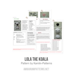 Lola the Koala amigurumi pattern by Kamlin Patterns
