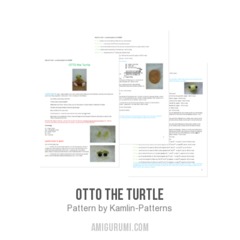 Otto the Turtle amigurumi pattern by Kamlin Patterns