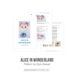 Alice in Wonderland amigurumi pattern by Epic Kawaii