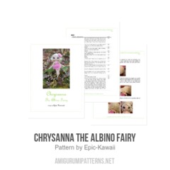 Chrysanna the Albino Fairy amigurumi pattern by Epic Kawaii