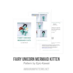 Fairy Unicorn Mermaid Kitten amigurumi pattern by Epic Kawaii