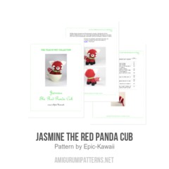 Jasmine the Red Panda Cub amigurumi pattern by Epic Kawaii