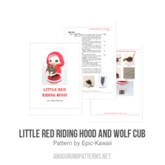Little Red Riding Hood and Wolf Cub amigurumi pattern by Epic Kawaii