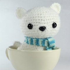 Peppermint the Polar Bear Cub amigurumi pattern by Epic Kawaii