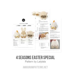 4 seasons Easter special amigurumi pattern by Lalylala