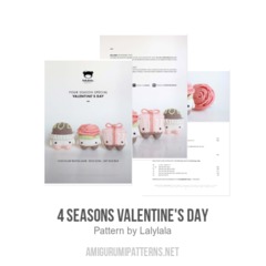 4 seasons Valentine's Day amigurumi pattern by Lalylala