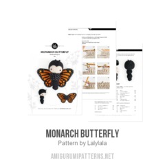 Monarch Butterfly amigurumi pattern by Lalylala