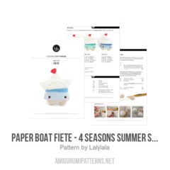 Paper boat Fiete - 4 seasons Summer Special amigurumi pattern by Lalylala