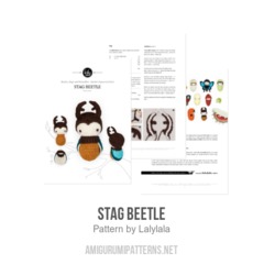 Stag Beetle amigurumi pattern by Lalylala