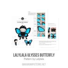 ULYSSES butterfly amigurumi pattern by Lalylala