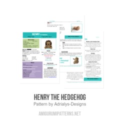 Henry the Hedgehog amigurumi pattern by Adrialys Designs