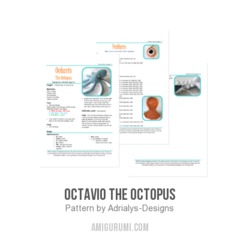 Octavio the Octopus amigurumi pattern by Adrialys Designs