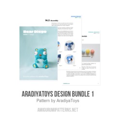 AradiyaToys Design Bundle 1 amigurumi pattern by AradiyaToys