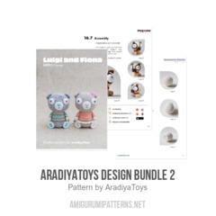AradiyaToys Design Bundle 2 amigurumi pattern by AradiyaToys