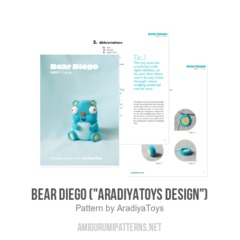 Bear Diego amigurumi pattern by AradiyaToys