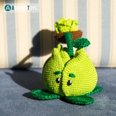 Cabbage-pult (Plants vs. Zombies) amigurumi pattern by AradiyaToys