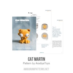 Cat Martin amigurumi pattern by AradiyaToys