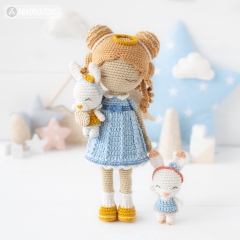 Friendy Leah with Tiny Bunny ('AradiyaToys Friendies') amigurumi pattern by AradiyaToys