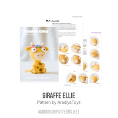 Giraffe Ellie amigurumi pattern by AradiyaToys