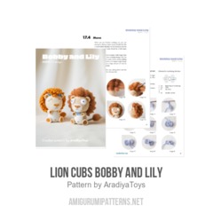 Lion Cubs Bobby and Lily amigurumi pattern by AradiyaToys