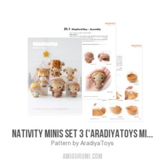 Nativity Minis set 3 ('AradiyaToys Minis') amigurumi pattern by AradiyaToys