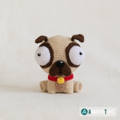 Pug Luis amigurumi pattern by AradiyaToys