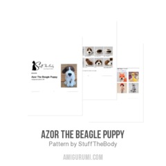 Azor the beagle puppy amigurumi pattern by StuffTheBody